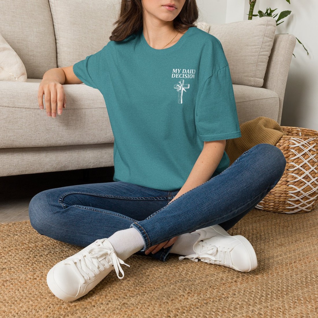 My Daily Decision Christian T-Shirt — Faith Cross Graphic Tee