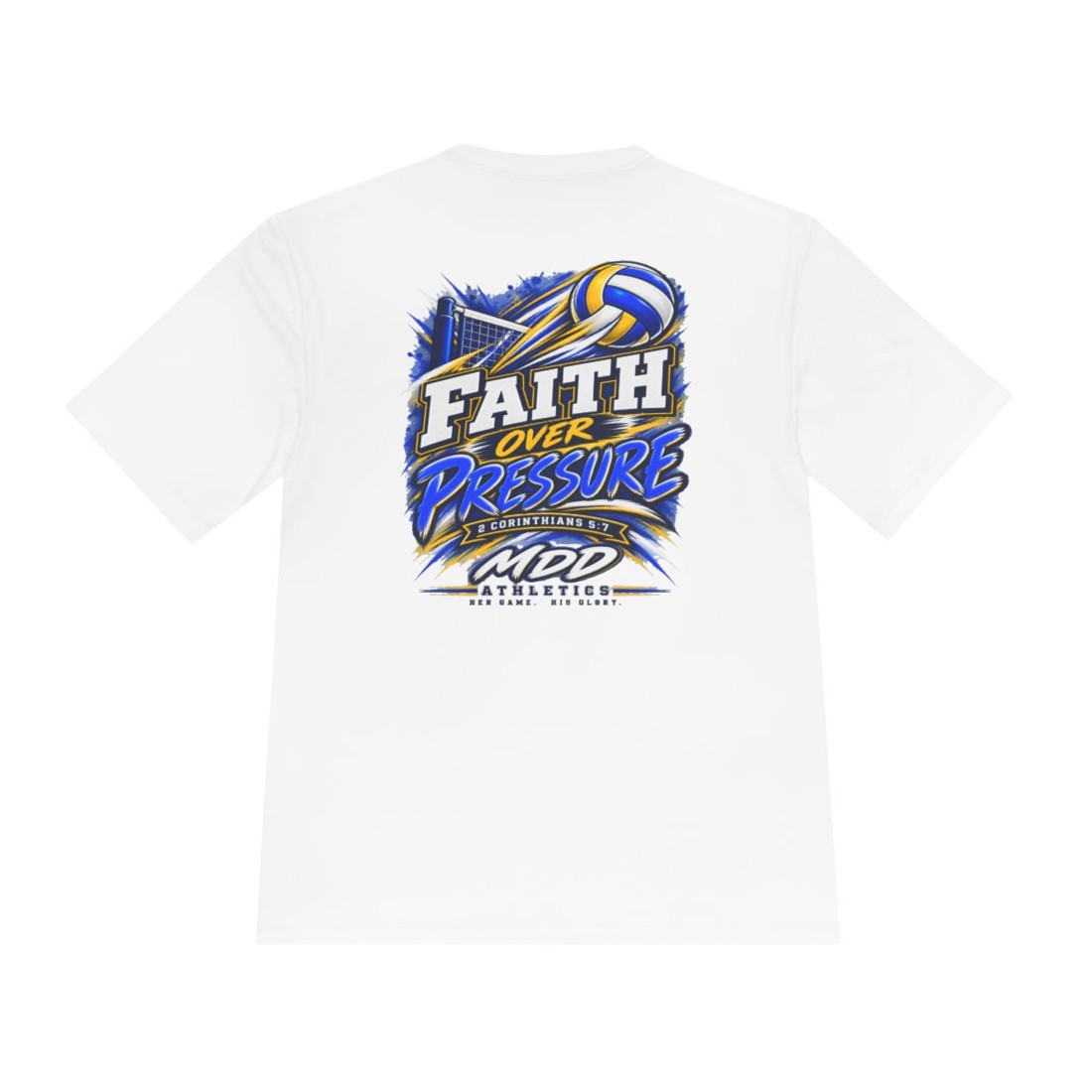 Faith Over Pressure Volleyball Tee — Athletic Moisture-Wicking Shirt