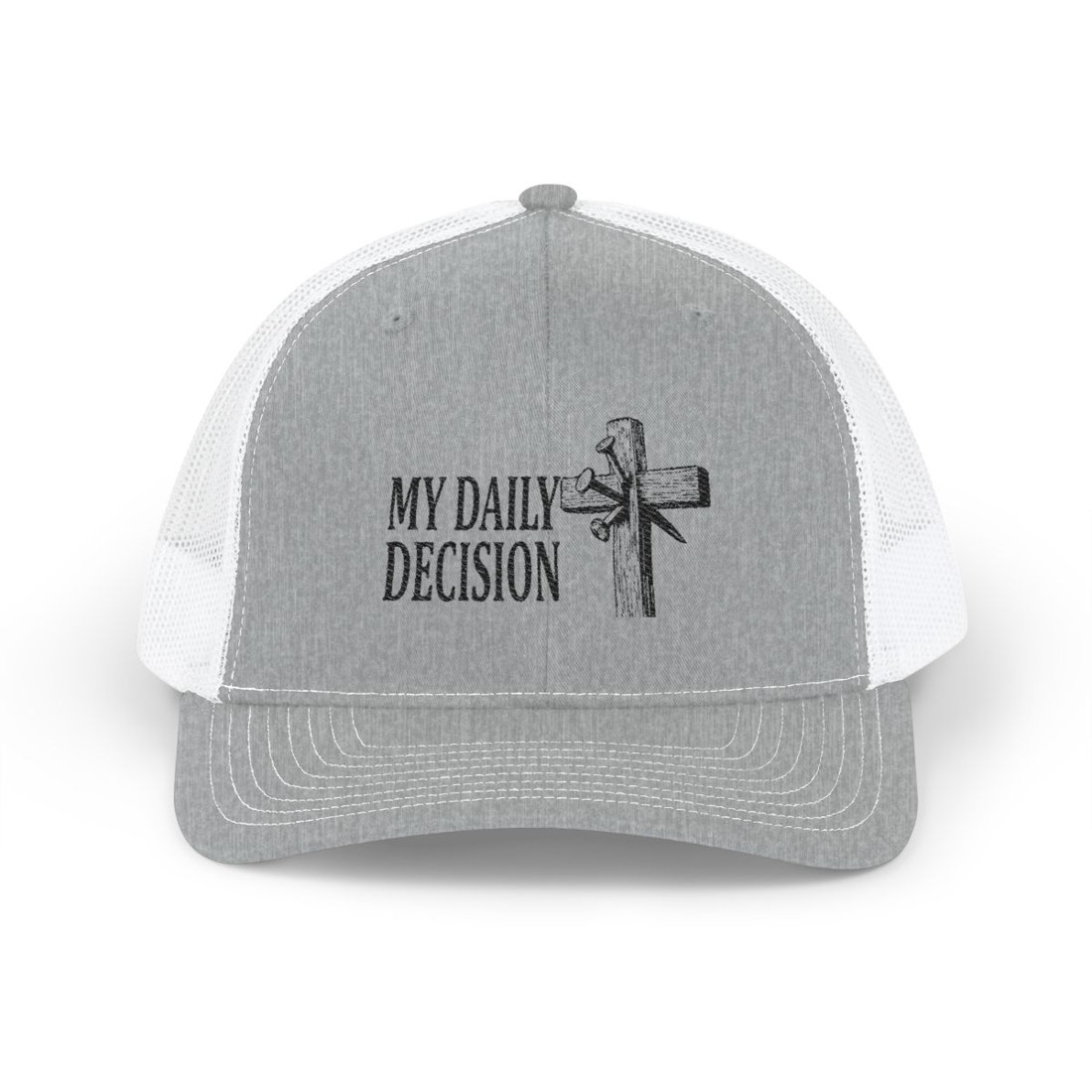 My Daily Decision Trucker Cap — Christian Cross Snapback Hat