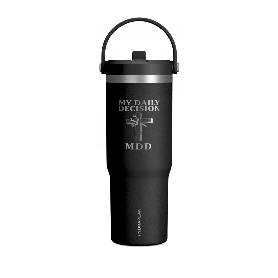 My Daily Decision (MDD) 32oz Tumbler — Insulated Travel Mug with Cross Logo