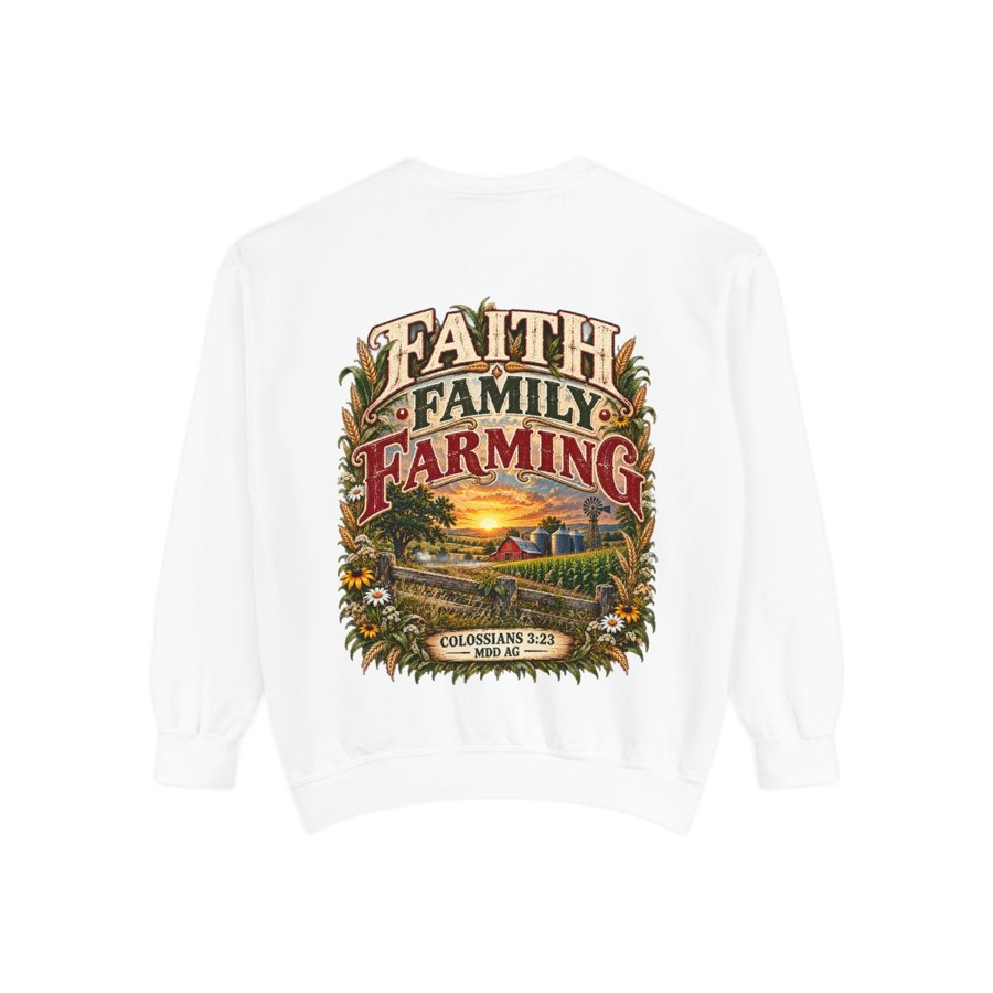 Faith Family Farming Sweatshirt — Faith, Family, Farming Graphic Crewneck