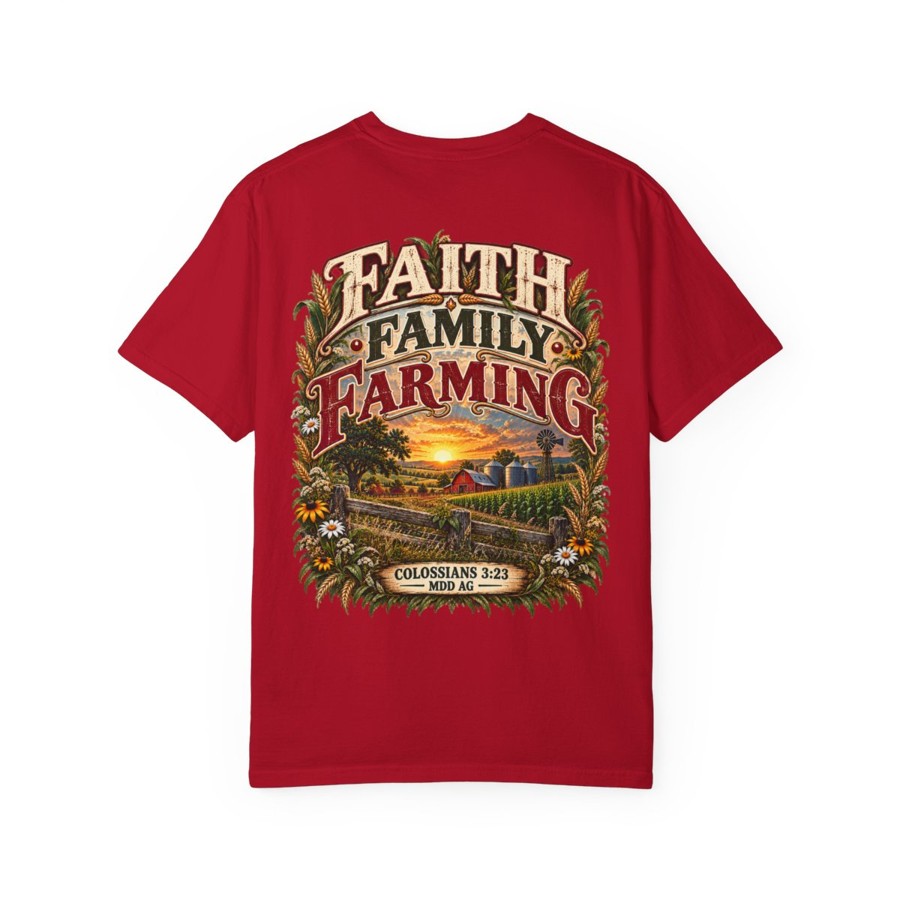 Faith Family Farming T-Shirt — Christian Farm Life Graphic Tee