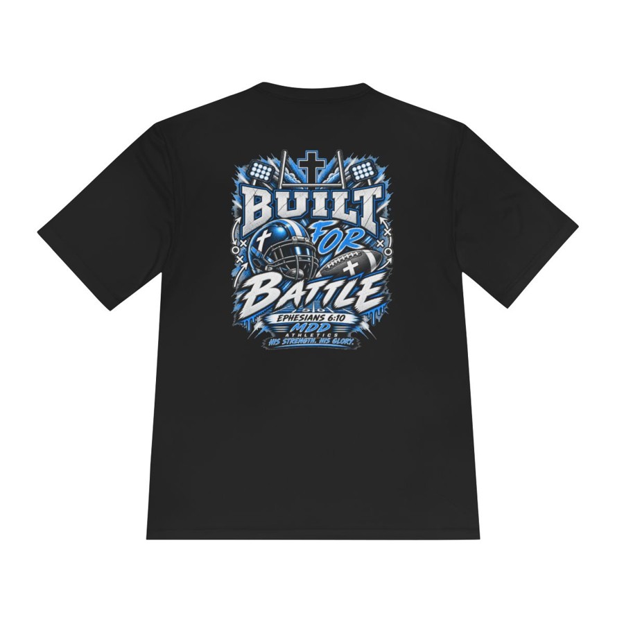 Built for Battle Graphic Tee — Christian Faith & Strength Moisture-Wicking Shirt